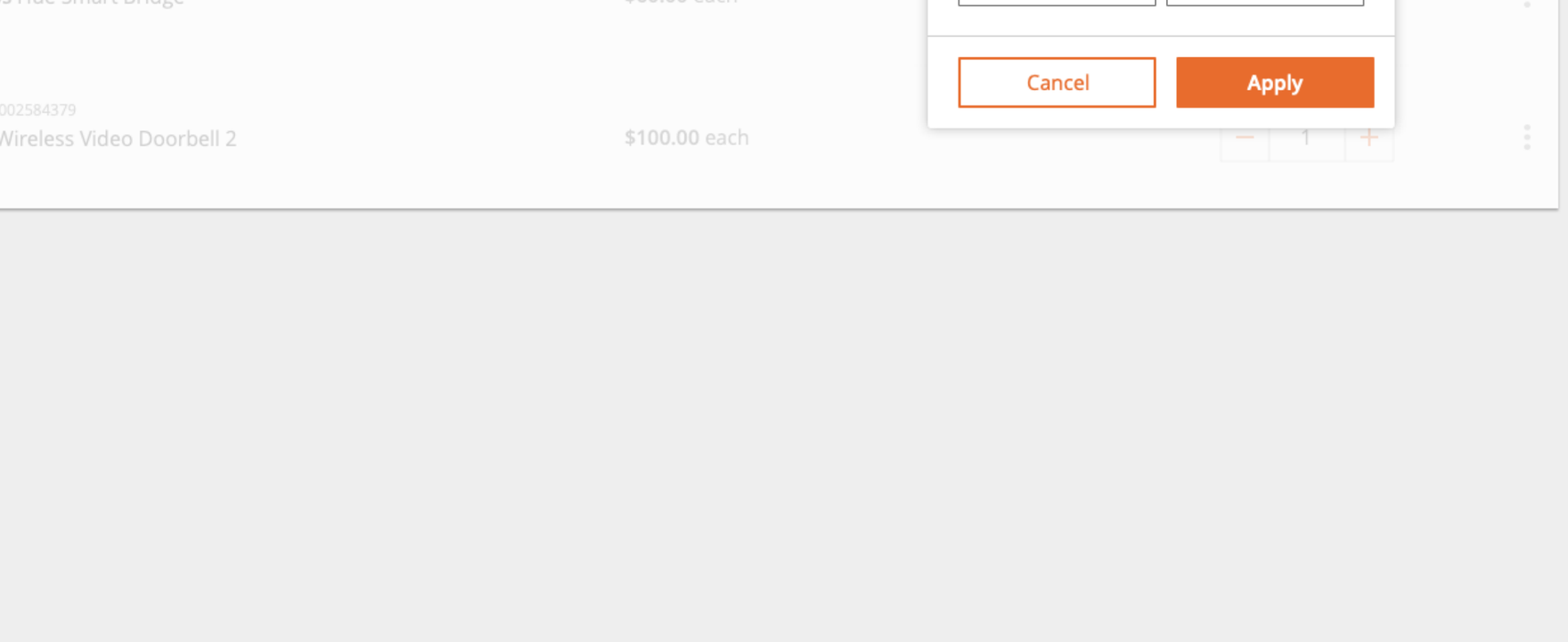 Order Up Apply markdown fly-out on a shopping cart item
